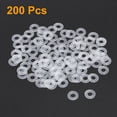 thumbnail image 2 of Uxcell 13mm O.D. 1mm Thick Nylon Flat Washers for M6 Screw Bolt, 200 Count, 2 of 6
