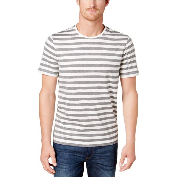 Michael Kors Jaspe Stripe - Camiseta básica para hombre, color gris, XL Michael Kors Camiseta básica