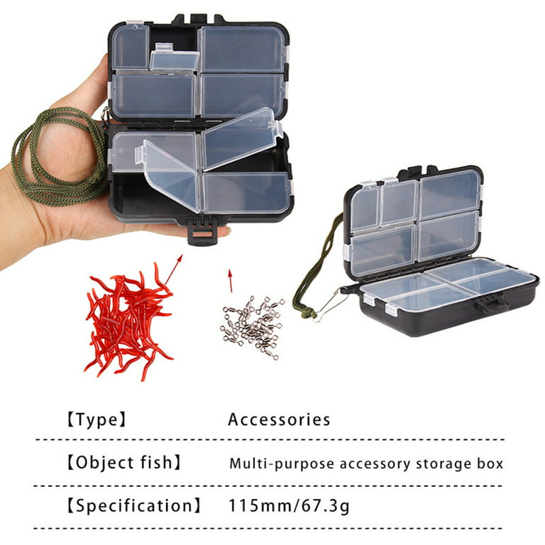 Sardfxul Double-sided 9 Compartments Fishing Tackle Box Bait Lure Hooks  Storage Box Fishing Accessories Convenient Storage Case 