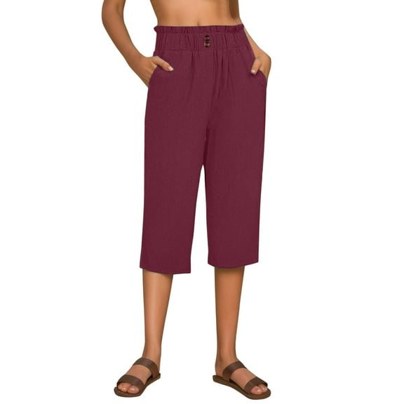 Pants for Women Tan Women Harem Pants Dressy Teal Dressy Sweats Casual Trouser with Pocket Comfy Casual Suit Running Pant 50s Clothes for plus Size Drawstring Pant Red S