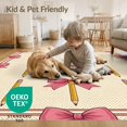 thumbnail image 4 of ODIKA 6'x9' Washable Area Rug Non-Slip, Easy Care, Back To School Bow Motif Educational Decor Structured Layout for Family Room, Living Room, Master Bedroom, 4 of 7