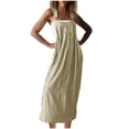 thumbnail image 1 of Ashirexll Robes d'Été pour Femmes, Robes Décontractées pour Femmes, Robe Décontractée Ample Sans Manches à Rayures Unies Col Rond, 1 of 6