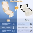 thumbnail image 6 of Siivton Car Seat Protector for Child Car Seat - Waterproof Non-Slip Leather Mat with 2 Mesh Pockets, Universal Seat Cover for Baby, Pets & Vehicles(2-Pack,Off-White), 6 of 8