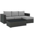 thumbnail image 2 of Modway Sojourn 3 Piece Outdoor Patio Sunbrella® Sectional Set, Multiple Colors, 2 of 7