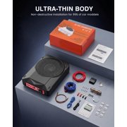 Ultra Slim Car Subwoofer Sedan Truck with Built-in Amplifier Under Seat Mountable Max Power 1000W 10 Compact Subwoofer