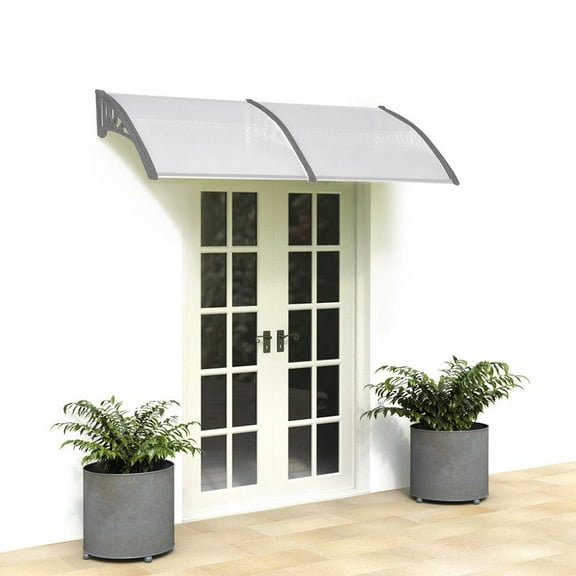 Zimtown 35.4"x 77" Abc Awning Patio Eaves Outdoor Cover Gray