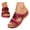 Wine, variant on Dakaela Orthopedic Sandals Women Comfortable Dressy Summer Slip on Slides Arch Support Low Wedges Outdoor Beach Walking Shoes Black Size 6