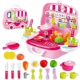 thumbnail image 2 of Multifunctional Kids Pretend Play Set with Kitchen Utensils, Vanity, Cash Register & Doctor Tools in Portable Travel Suitcase - Interactive Plastic Toy for Cognitive & Skill Development, Lightweight, 2 of 5
