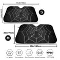 thumbnail image 3 of TEQUAN Sunshade for Car Windshield, Dark Gray Spider Web Halloween Pattern Car Sun Shade, 55" x 30", 3 of 7