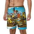 thumbnail image 2 of Balery Different Construction Site Vehicles Mens Swim Trunks Swim Shorts for Men Quick Dry Inseam Beach Shorts with Compression Liner Pocket-Large, 2 of 9