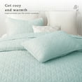 thumbnail image 6 of Exclusivo Mezcla King Size Quilt Bedding Set, Lightweight Soft Light Aqua King Bedspreads Coverlets with Geometric Stitched Pattern, 6 of 8