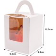 thumbnail image 2 of 80 Pcs Individual Cupcakes Boxes,Portable Single White Paper Cupcake Holder Containers Carrier, White Muffin Gift Boxes with Window Inserts Handle, for Wedding Birthday Party Candy Boxes, 2 of 7