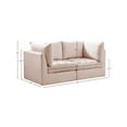 thumbnail image 3 of Meridian Furniture Jacob Pink Velvet Modular Sofa, 3 of 10