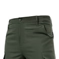 thumbnail image 3 of Mens Work Pants Water Resistant Ripstop Elastic Waist Outdoor Breathable Cargo Pants with Muti Tool Pockets Size XS-2XL Army Green, 3 of 5