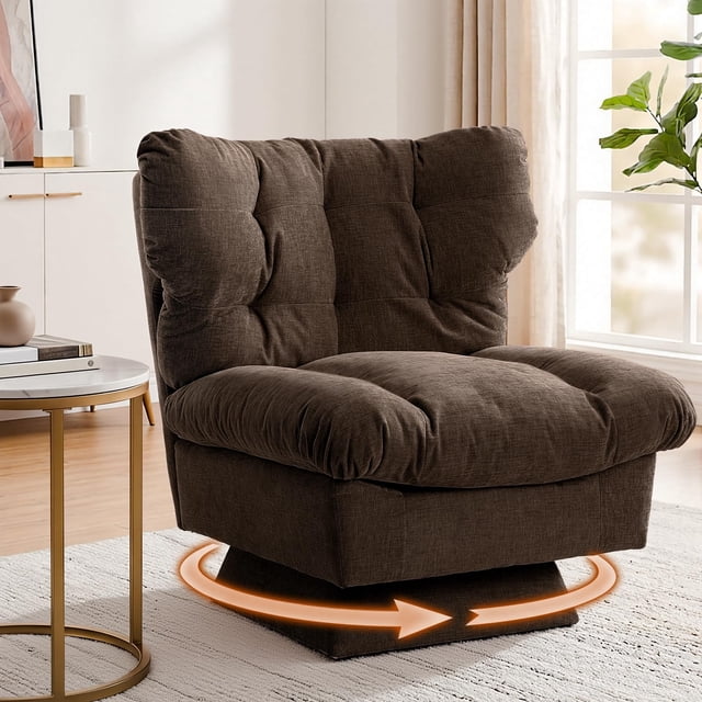 Sillón Acentuador Giratorio – Moderno – Giro 360° – Asiento de 30 Pulgadas – 136 kg – Sala, Dormitorio u Oficina – Cómodo