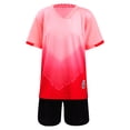 thumbnail image 3 of iiniim Kids Boys Jerseys Shirts and Shorts Set Basketball Football Exercise Sportswear 5-14 Pink 7-8, 3 of 7