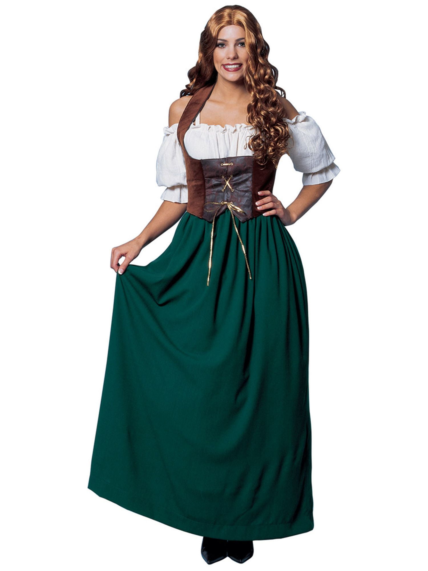 Medieval Peasant Costume for Women Renn Faire Ren Fair ...
 Red Medieval Peasant Dress