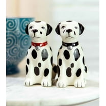 Black And White Spotted Dalmatian Dogs Puppies Magnetic Salt Pepper Shakers Set