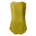 thumbnail image 4 of Womens Loose Fitting Tunic, Casual Flowy Tank Tops, 2025 New Trendy Sleeveless Summer Blouse Tops Tank Tops with Built in Bra Yellow L, 4 of 6