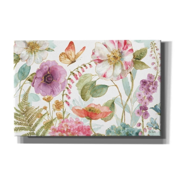 Epic Graffiti 'Rainbow Seeds Flowers I' by Lisa Audit, Canvas Wall Art, 40"x26"
