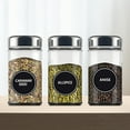 thumbnail image 5 of Farfi 180Pcs Chalkboard Label Exquisite Waterproof Self-adhesive Kitchen Countertop Spice Bottle Marking Blackboard Sticker Daily Use (Black), 5 of 13