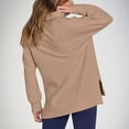 thumbnail image 3 of Womens Zip Up Sweatshirt, Women's Quarter Zip Oversized Long Sleeve Ribbed Knit Tunic Pullover Sweatshirts with Pockets, 3 of 6