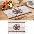thumbnail image 6 of Texas Star Vintage Placemats Set of 8 Red Berry Retro Art Brown White Wooden Place Mats Indoor Wipeable Table Mats Washable Dining Table Placemats for Kitchen Holiday Party Home Decor 13x19 Inch, 6 of 9