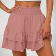 thumbnail image 2 of Women's Fashion Solid Color Wide Leg Shorts - Soft Rayon, Suitable for Casual/Sports, Machine Washable, 2 of 5