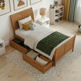 thumbnail image 5 of Portland Twin Storage Wood Platform Bed with Matching Footboard in Light Toffee, 5 of 10