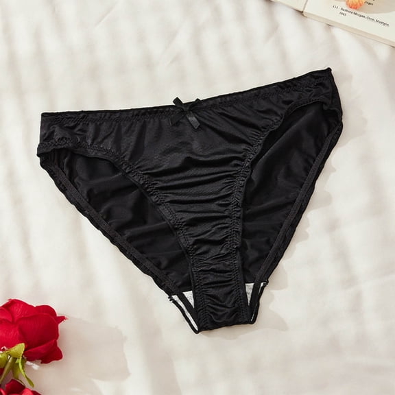 Abomasnow Womens Satin Full Coverage Panties Briefs Low Waist Stretchy Underwear S-XL