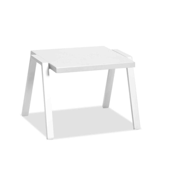 Whiteline Modern Living White Rio Contemporary Aluminum Outdoor Side Table
