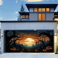 thumbnail image 4 of Housse de Porte de Garage Halloween Housse de Porte de Garage Halloween Housse de Porte d'Arrage Halloween 7x8 / 7x16 Pieds Housse de Porte de Garage Halloween, 4 of 7