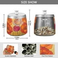 thumbnail image 2 of Yayeee Ashtray with Lid for Cigarette Smokeless Stainless Steel Home Ash Holder, Orange Abstract Floral, 2 of 7