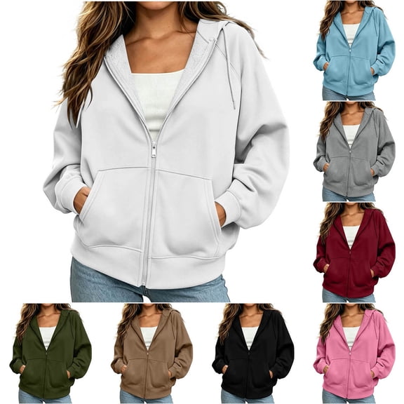Women's Hoodies Pullover Sevevn Fashion Loose Long Sleeve Pullover Hoodie Sweatshirt Fleece Jacket Coat Essentials Hoodie
