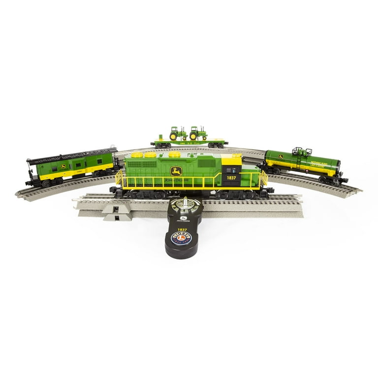 Lionel John Deere Freight Electric O Gauge Train Set with Remote and Bluetooth 5.0 Capability Walmart