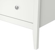 Jela Solid Wood 5 Drawer Dresser - White