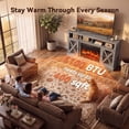 thumbnail image 4 of Electric Fireplace TV Stand for 75 inch TVs Farmhouse TV Console with 23″ Fireplace, Gray, 4 of 10