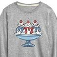 thumbnail image 3 of Instant Message - Americana - Red, White, & Blue Ice Cream Sundae - Toddler & Youth Long Sleeve Graphic T-Shirt, 3 of 6