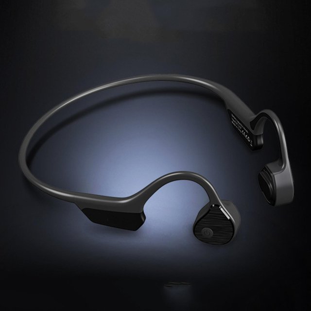 Estilo del para oreja del de conducción ósea, de los deportes de Bluetooth 5.0 para aptitud del gimnasio de los de Negro