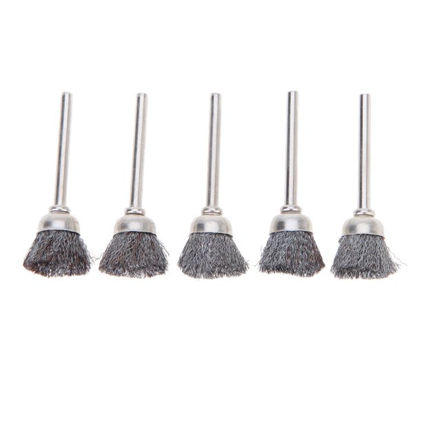 10 x Rueda de alambre de acero cepillo de alambre rebabas cabeza abrasiva herramientas dremel acc Tmvgtek Piezas de repuesto para herramientas