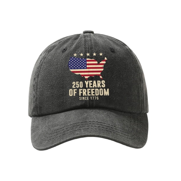 Sombreros para Hombres Gorra de Béisbol 250 Aniversario Comemorativo de Punto Sombrero Negro con Bordado Patriótico, Sombreros de Protección Solar para Hombres