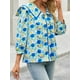 thumbnail image 4 of Blusa Cicy Bell con estampado floral para mujer, manga 3/4, 4 of 8