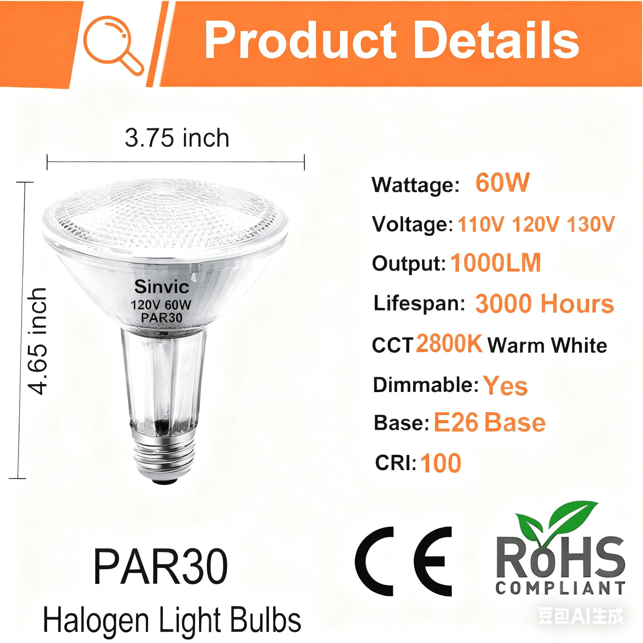 Sunco 4 Pack PAR30 LED Bulbs Flood Light Outdoor Indoor 75W Equivalent 11W Dimmable 3000K Warm White 850 LM E26 Base Exterior Wet-Rated Sup Sunco LED PAR30 Dusk to Dawn Light Bulb for Outside Porch, Patio