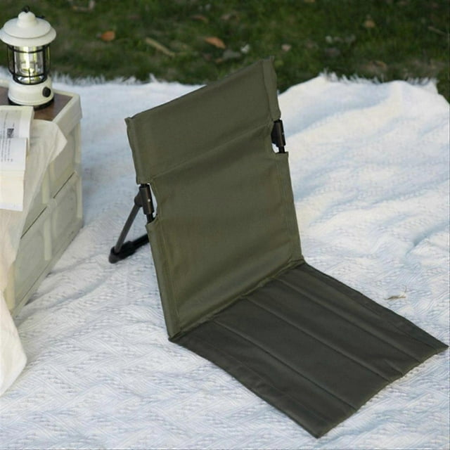 Brown Folding Beach Chair Portable Seat Low Beach Chair