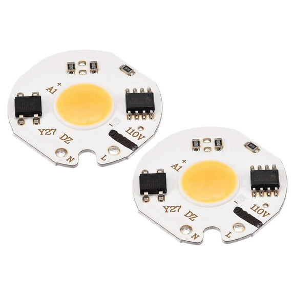 Uxcell LED Chip Bulb 110V 12W Warm White 3000-3200K High Power Floodlight Lamp Module Aluminium Board 2 Pack