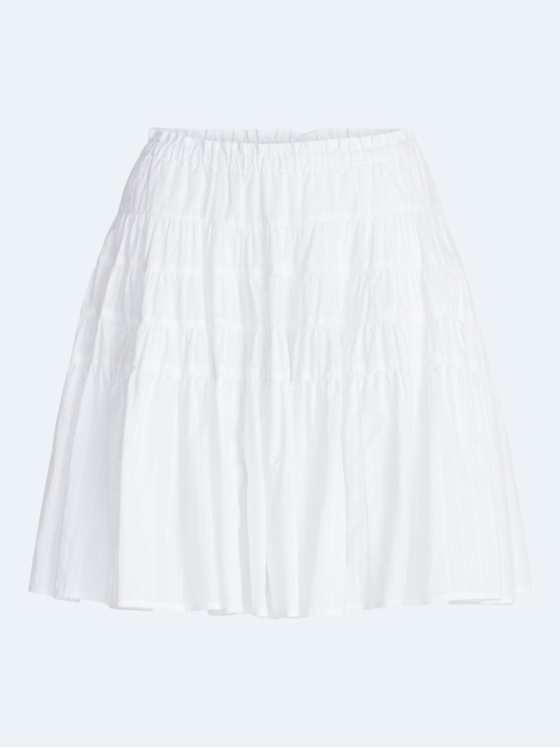 Scoop Women's Tiered Cotton Skirt, Sizes XS-4X - Walmart.com
