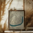 thumbnail image 6 of New Orleans map Framed Art Modern Wall Decor, 6 of 15