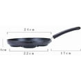 thumbnail image 2 of Pancake Pan, 24cm Pancake Pan with 4 Holes, Round Non-Stick Frying Pan, Breakfast Pan (Black), 2 of 5