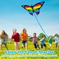 thumbnail image 5 of Butterfly Kites for Kids & Adults, Colorful Beach Single Line Kite with Long Tail, Winding Handle, Easy to Fly, Large Beginner Kite for Park Outdoor Games Activities, 5 of 7