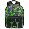 thumbnail image 1 of Mochila Minecraft Creeper para Niños Negra, 1 of 6